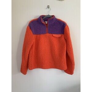 NWT Flirtitude Active Coral Purple Sherpa Pullover Sweatshirt- Women’s Size M